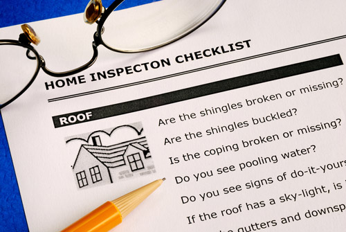 Image of home inspection checklist for roof