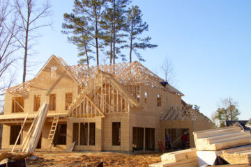 image of framing completed on Kernersville single family home