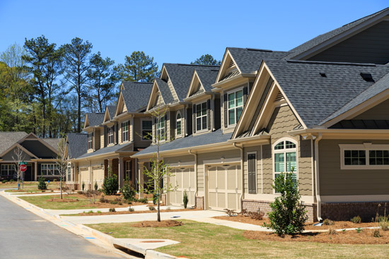 Townhome-subdivision-with-attached-garages