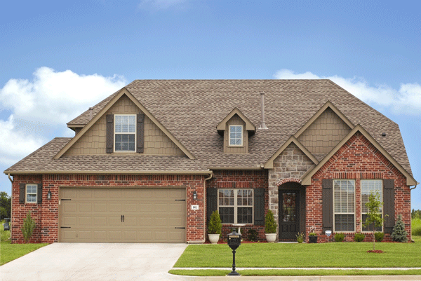 Brick home with 2 car garage space