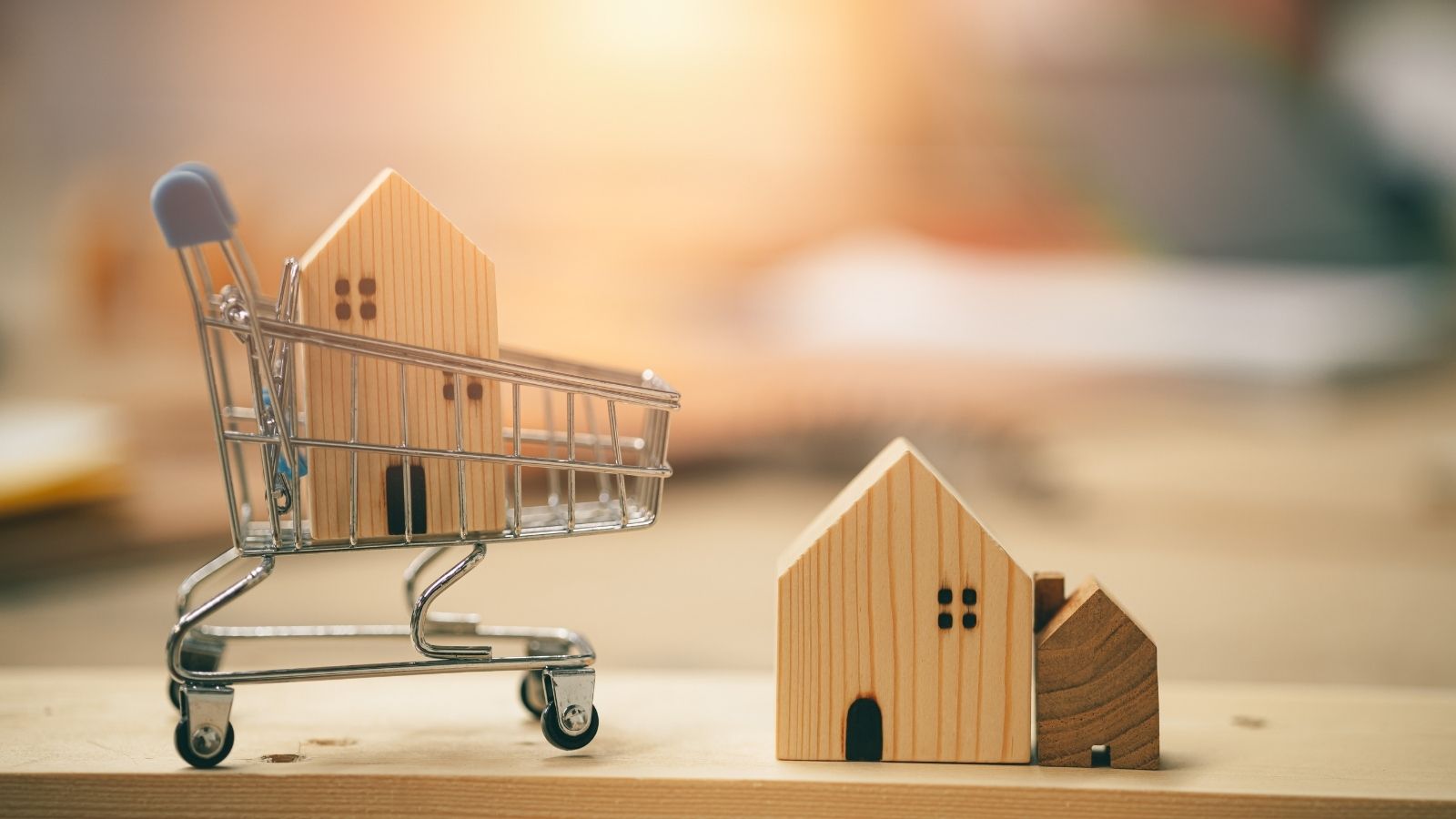 Image of two story home in shopping cart